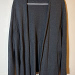 Talbots  Open Front Heather Gray Cotton‎ Rayon Cardigan Sweater Size XL Photo 0