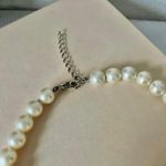 Pearl & Rhinestone Necklace Vintage “Eudora” Elegant Classic Minimal Pearlcore White Photo 6