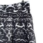 J.Crew Blurred Ikat Pleated Mini Skirt in Black White‎ Zipper Back, Size 4 Photo 4