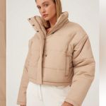 The Fifth Label  Remake Cropped Tan Puffer Jacket Coat Photo 2