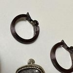 Monet Lot Of 2 Signed Purple Clip On Earrings Signed And Napier Photo 2