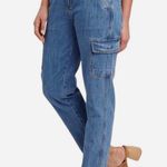 Universal Thread Cargo Boyfriend Jeans Mid Rise 100% Cotton Medium Wash Size 14 Blue Photo 3