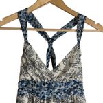 Abercrombie & Fitch Abercrombie Y2K White Blue Floral Print Twist Back Babydoll Boho Tank Top XS Photo 1
