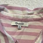 Madewell Pink and White Striped Button-Down Tunic Photo 1