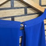 YA Los Angeles  Blue And White Pleated Maxi‎ Dress Size Medium Photo 5