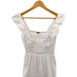 MAJORELLE White Ruffle Smocked Mini Dress Cottagecore Milkmaid Boho Girly S Photo 7