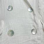 l*space L* Bianca Blazer Jacket Cream White 6 Double Breasted Muslin Cotton Photo 4