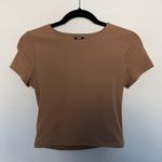 EXPRESS Tan Contour Shirt Photo 0