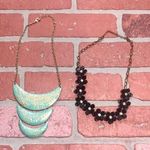 Teal & black floral statement necklaces Photo 0