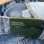 Wild Fable Women's Medium Wash High Rise Cut-Off Jean Shorts - Size 0 - NWT Photo 2