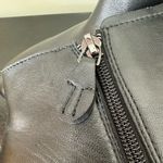 Taryn Rose TR-Devan-1 Leather Block Heel Black Booties Photo 3