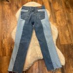 BDG Jessye Denim Jeans Size 26 Two Tone Raw Hem Blue 27" Inseam Photo 5