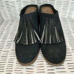 Toms  Leila Black Suede Tassel Mule‎ size 7.5 Photo 2