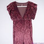 Free People NEW Free‎ People Rosaline velvet floral print Jumpsuit, M Photo 8