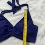 Athleta Women’s Bikini Top Size 32D or 32DD Blue Halter Tie Neck Underwire Photo 10