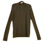 Lululemon EUC Dark Green Brown Pullover Size 10 Photo 0