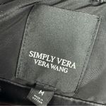 Vera Wang Simply Vera Puffer Jacket Faux Fur Collar Hood Black Medium Balloon Sleeve Photo 12