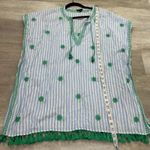 J.Crew  Embroidered Beach Tunic In Stripe L2790 Vacation Floral Size S Photo 7