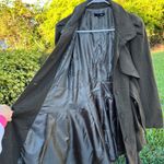 Ryu  Green Ruffled Wool Blend Buckle Mid Length Trench Coat Size S Photo 2