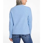 L.L. Bean super soft waffle knit crewneck sweater blue MPetite Size M Photo 1