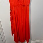 Anthropologie Vibrant Orange Midi Dress Photo 9