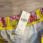 Maeve NWT Anthropologie  Yellow Pink Floral Strapless Crop Top Size 6 Photo 2