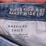 American Eagle  Super High Rise Baggy Wide Leg Blue Jeans 6R Slouchy Relaxed Photo 12