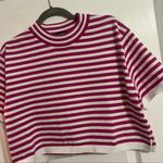 DKNY  Pink and White Striped Top Photo 1