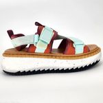 Chloé Lilli Multi-Strap Platform Sandals Orange/Teal EU 38 (US 7.5–8) Photo 5