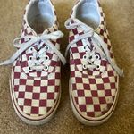 Vans Red and White Checkered  Lace Women’s Size 6.5 Photo 1