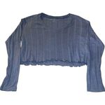 Aeropostale Aeropostal Blue Long Sleeve Crop Top Photo 0