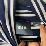 Maeve Anthropologie  navy Striped Turtleneck Long Sleeve‎  Dress XS Small Photo 4