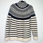 French Connection Norway High Neck Fair Isle Wool Sweater Photo 2