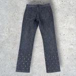 Pilcro Anthropologie  Jeans Womens 26 Black Denim High‎ Rise Slim Fit Rhinestone Photo 5