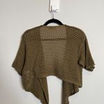 Dark Green Crochet Knit Cardigan  Photo 3
