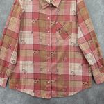 American Sweetheart Pink Plaid Flannel Western Urban 90s Skater Grunge Shirt L Size L Photo 3