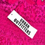 Urban Outfitters Hot Pink Riley Smocked Waist Floral Print Mini Dress Medium Photo 7