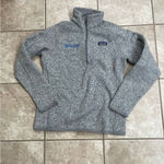 Patagonia Better‎ Sweater Womens Medium Gray 1/4 Zip Fleece Embroidered LOGO!!!! Photo 7