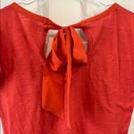 Anthropologie  C. Keer Orange Silk Bow & Cotton Body Blouse T-Shirt - Size Small Photo 6