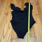 Eberjay Eberjey Loreta Ruffle Scoop Back So Solid Black One‎ Piece Bathing Suit Large Photo 7