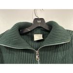 Varley  Carmen Rib-Knit Zip Through Cardigan Darkest Spruce Sweater Large L Photo 1