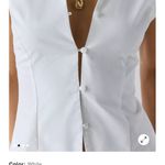 Urban Outfitters Party Girl Cotton Blend Button-Down White Sleeveless Top SizeXL Photo 1