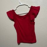 Pilcro | Anthro hot pink ruffle cropped Flutter Sleeve Sport tank top NEW XS Photo 7