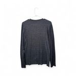 Lucky Brand  Santa with Glasses Gray Thermal Waffle Knit Sleepwear Top Medium Photo 2