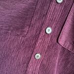 ZARA Corduroy Utility Shacket Jacket Dark Purple Ribbed Longline XS Photo 4