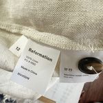 Reformation Tahiti Linen Pants Oatmeal Size 12 Cropped Neutral Minimalist Photo 3