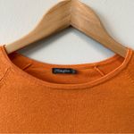 J. McLaughlin  Orange Crew Neck Cotton Blend Knit Sweater Photo 2