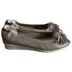 The Flexx Shoes Womens 8 Brown Shimmer Boco Loco Gold Ballet Flat Pom Pom Casual Photo 1