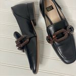 Louise et Cie Emlen Tortoise Chain Black Leather Classic Loafer 617 Photo 8