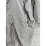 Lulus  Women's Shacket Open Front Solid Gray Size XS Roll Tab Thin Short Sleeve Photo 5